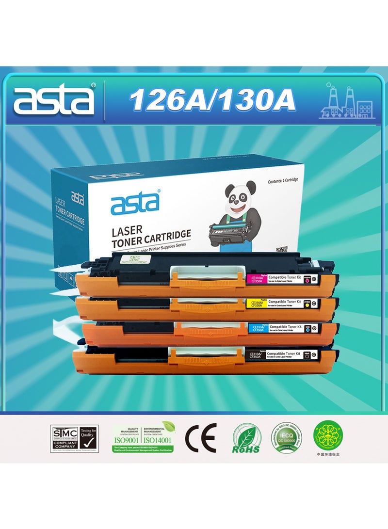 استا حبر ASTA 126A CE310A CE311A CE312A CE313A متوافق مع طابعة Color LaserJet Pro CP1025 CP1025NW M175 M275 MFP M176 M177 CE E 310 311 312 313 A مستهلكات بديلة للمكتب عالية الجودة - Image 1